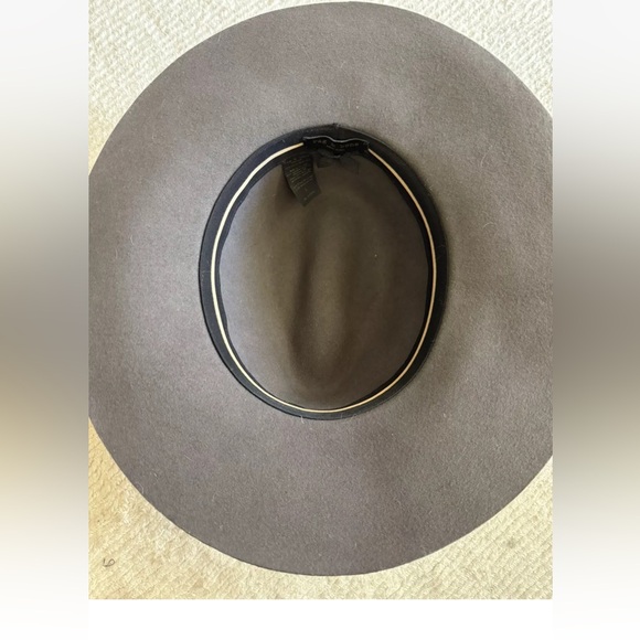 Rag & Bone Floppy Brim Wool Fedora Hat Taupe Gray LARGE $250 - Picture 5 of 6